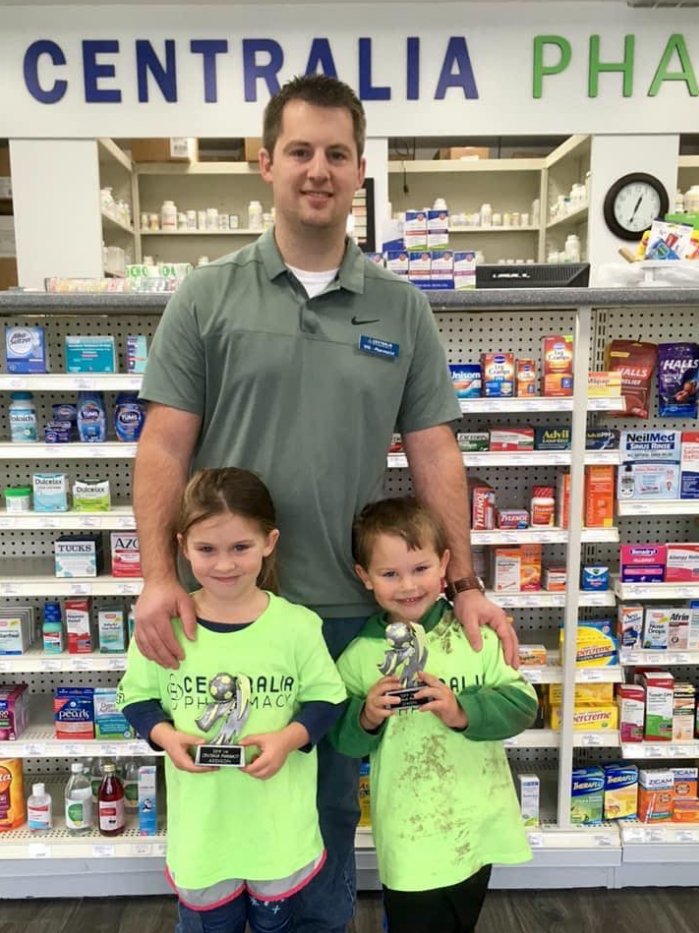 Supporting local sports teams is part of building community, which is a core value of Centralia Pharmacy.